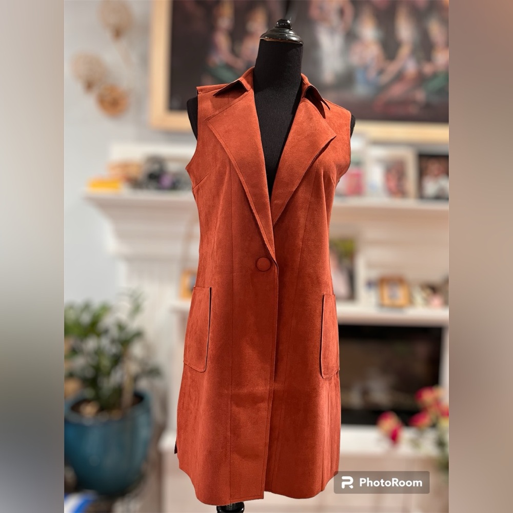 Solitaire sued vest by Anthropologie